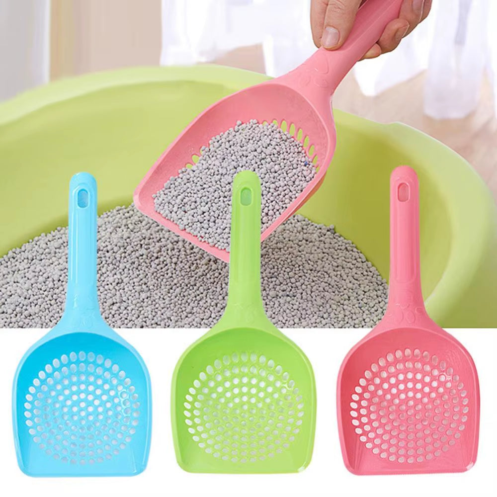 Plastic Cat Litter Scoop - Pet Waste Cleaning Tool with Hollow Design for Efficient Sand and Litter Removal