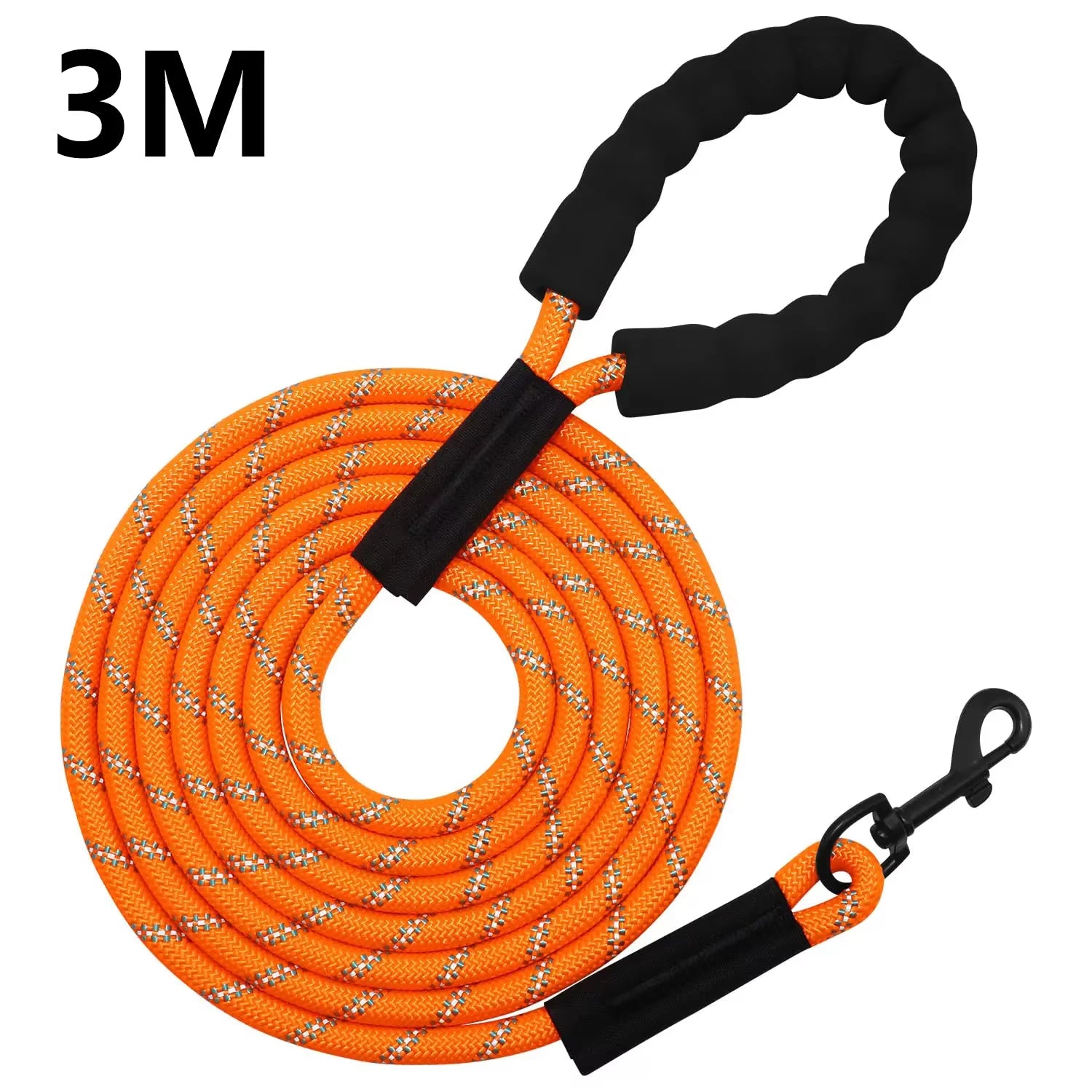 3M Dog Leash , Reflective Long Dog Rope Leash with Soft Padded Handle for Dogs, Suitable for Small to Large Dogs,