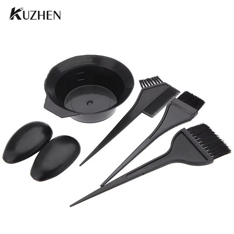 4Pcs Hair Color Dye Bowl Comb Brushes Tool Kit Set Tint Coloring Dye Bowl Comb