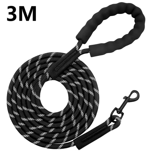 3M Dog Leash , Reflective Long Dog Rope Leash with Soft Padded Handle for Dogs, Suitable for Small to Large Dogs,